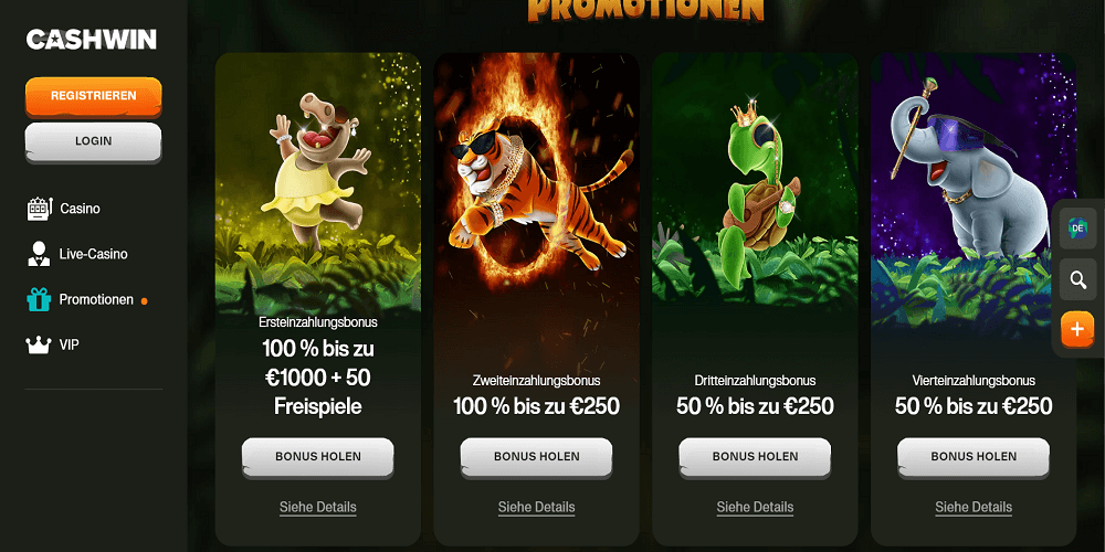 Cashwin Casino Promotionen